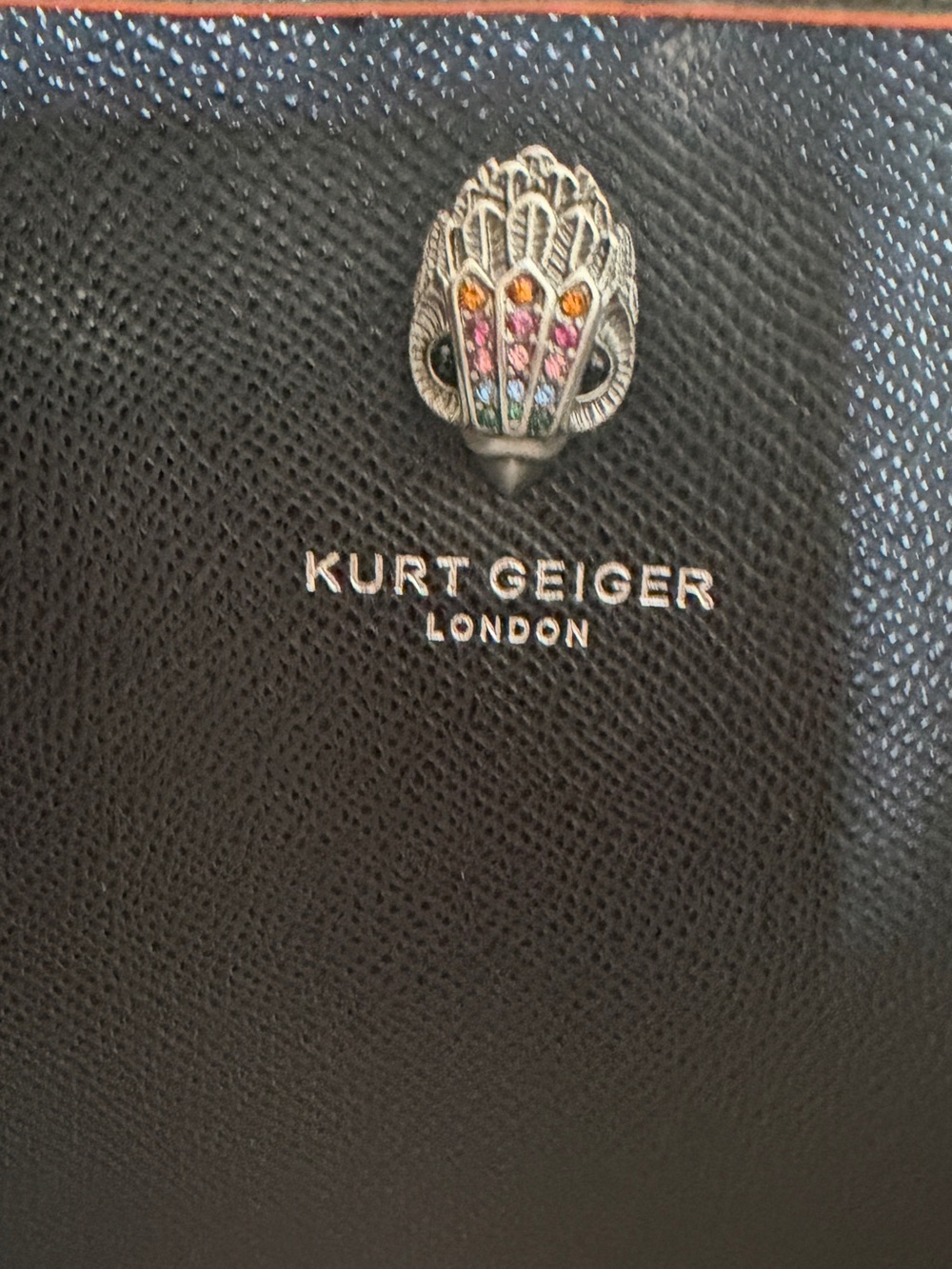 Kurt Geiger Black Tote with Multicolor Jewel Accent - Picture 2 of 5